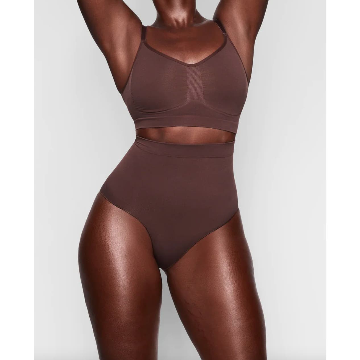 Skims NWOT Sculpting MID WAIST BRIEF Shapewear Cocoa Size L/XL