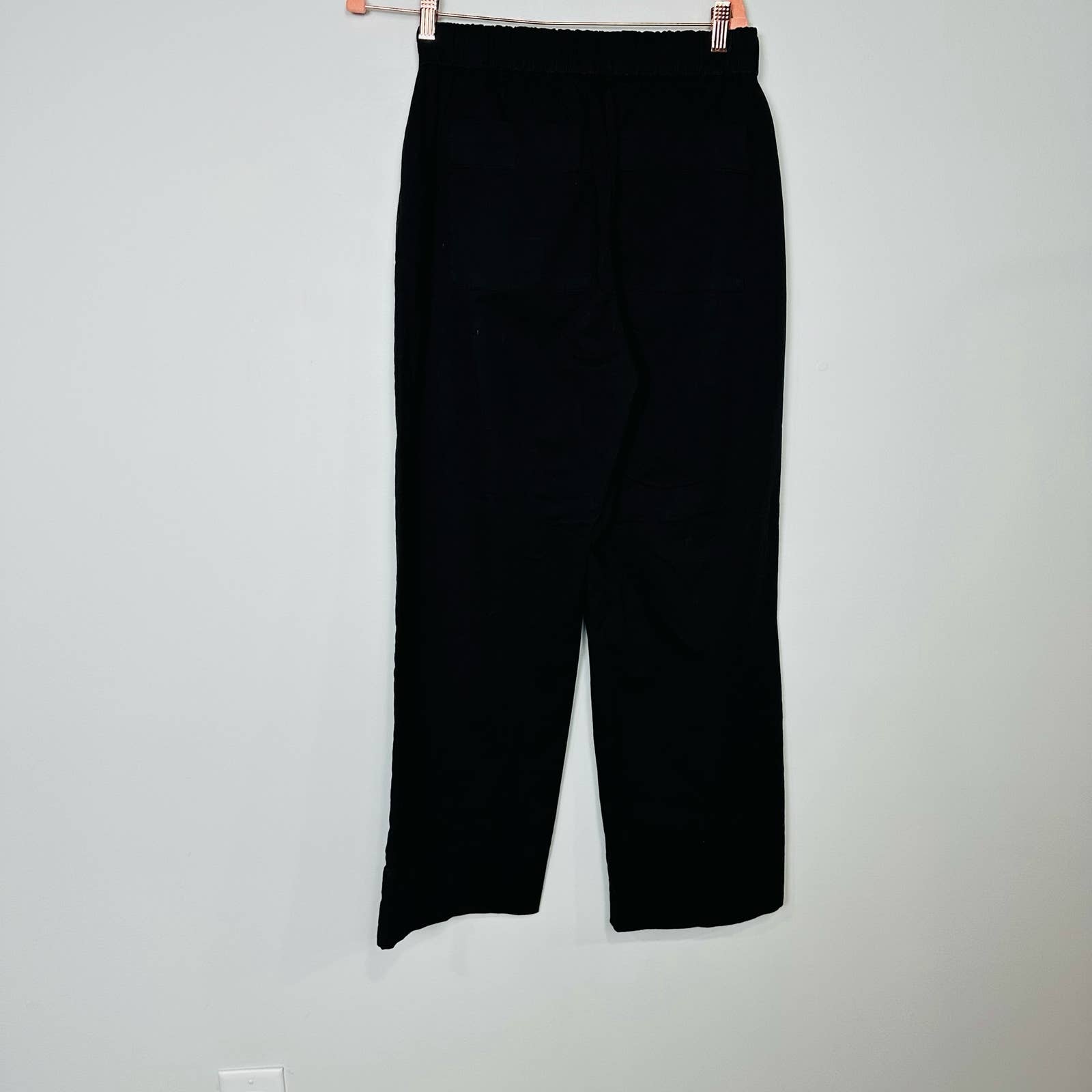 Everlane NWT Straight Leg Lightweight High Waist The Easy Pull On Pants Black 10