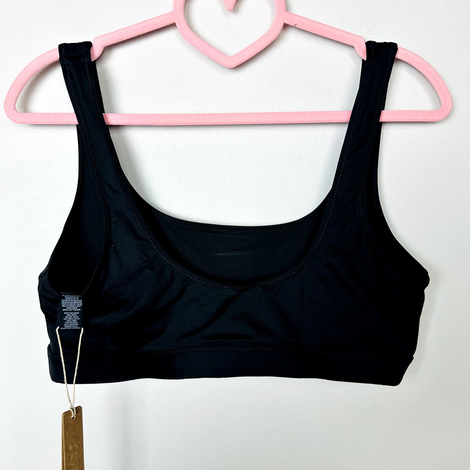 Skims NWT Onyx Recycled Swim Tank Bikini Top Size Large