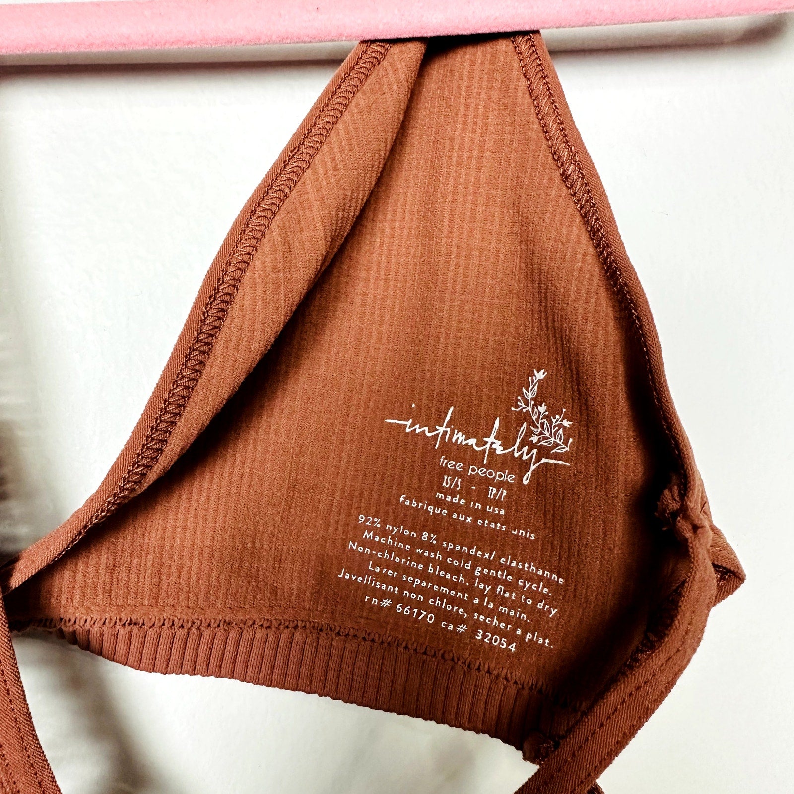 Free People Intimately NWOT Brown Triangle Bralette Size XS/S