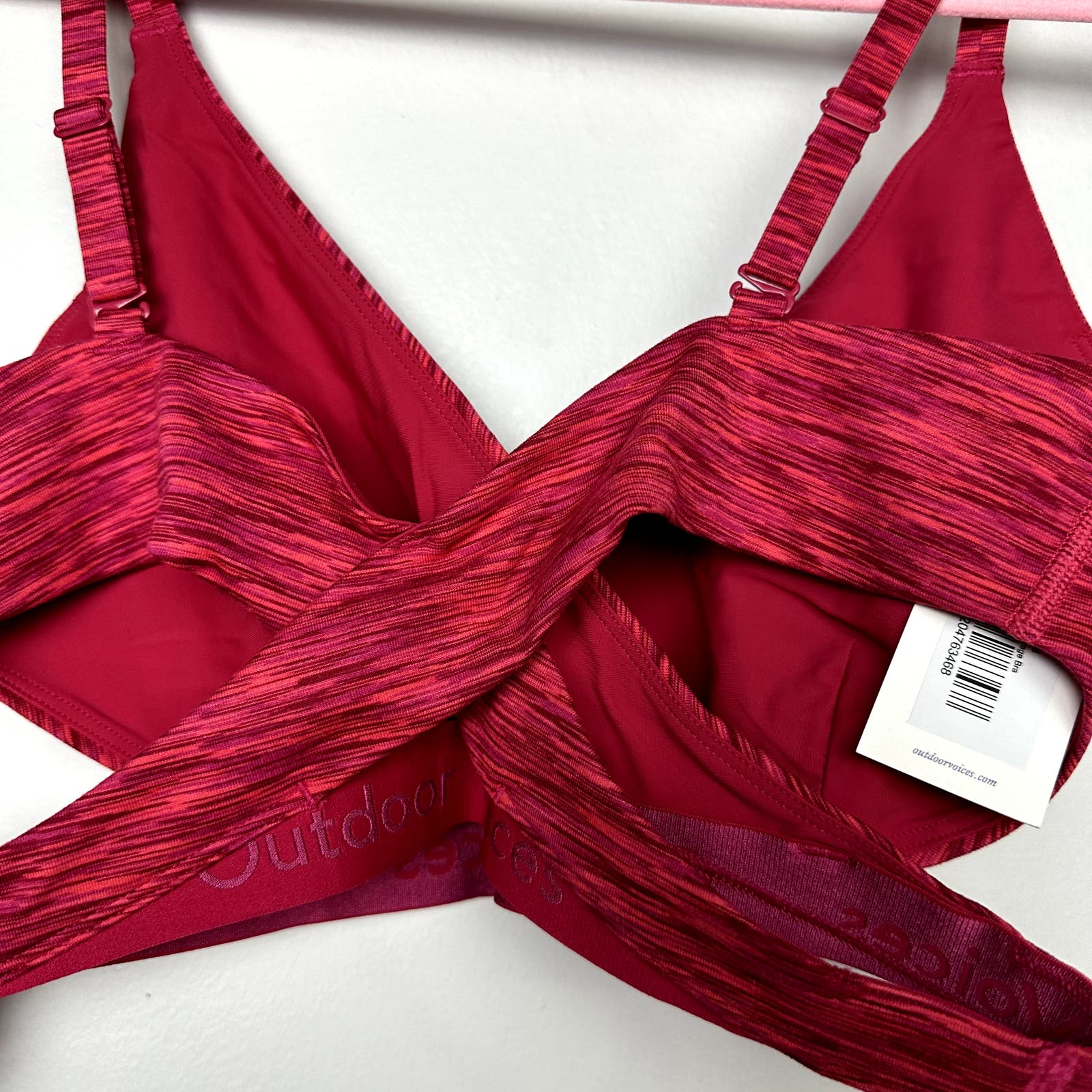 Outdoor Voices NWT Flow Low Coverage Bra Rose Garden Size Small