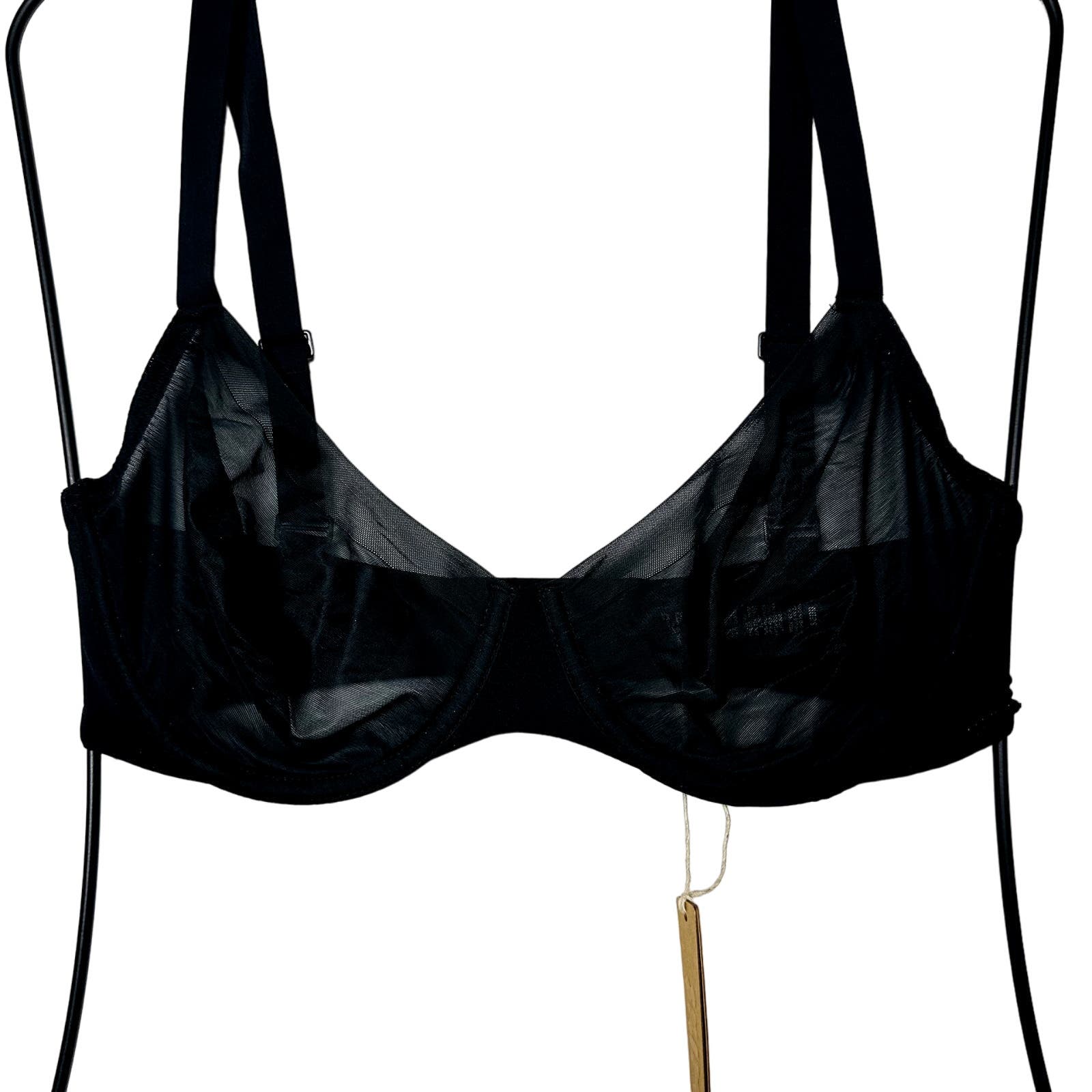 SKIMS NWT Onyx No Show Unlined Demi Bra Size 32DD