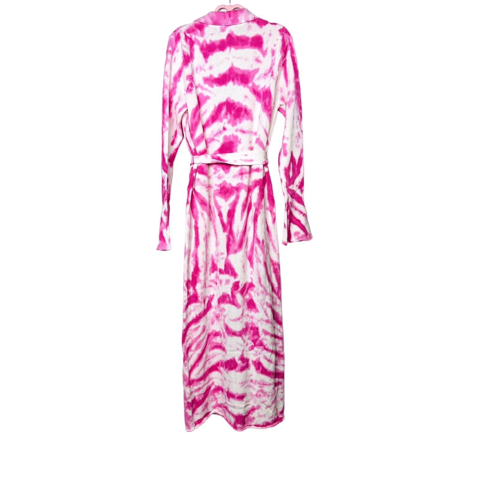 Ser.O.Ya Revolve NWT Pink Gloria Long Cardigan with Tie Belt Size Large