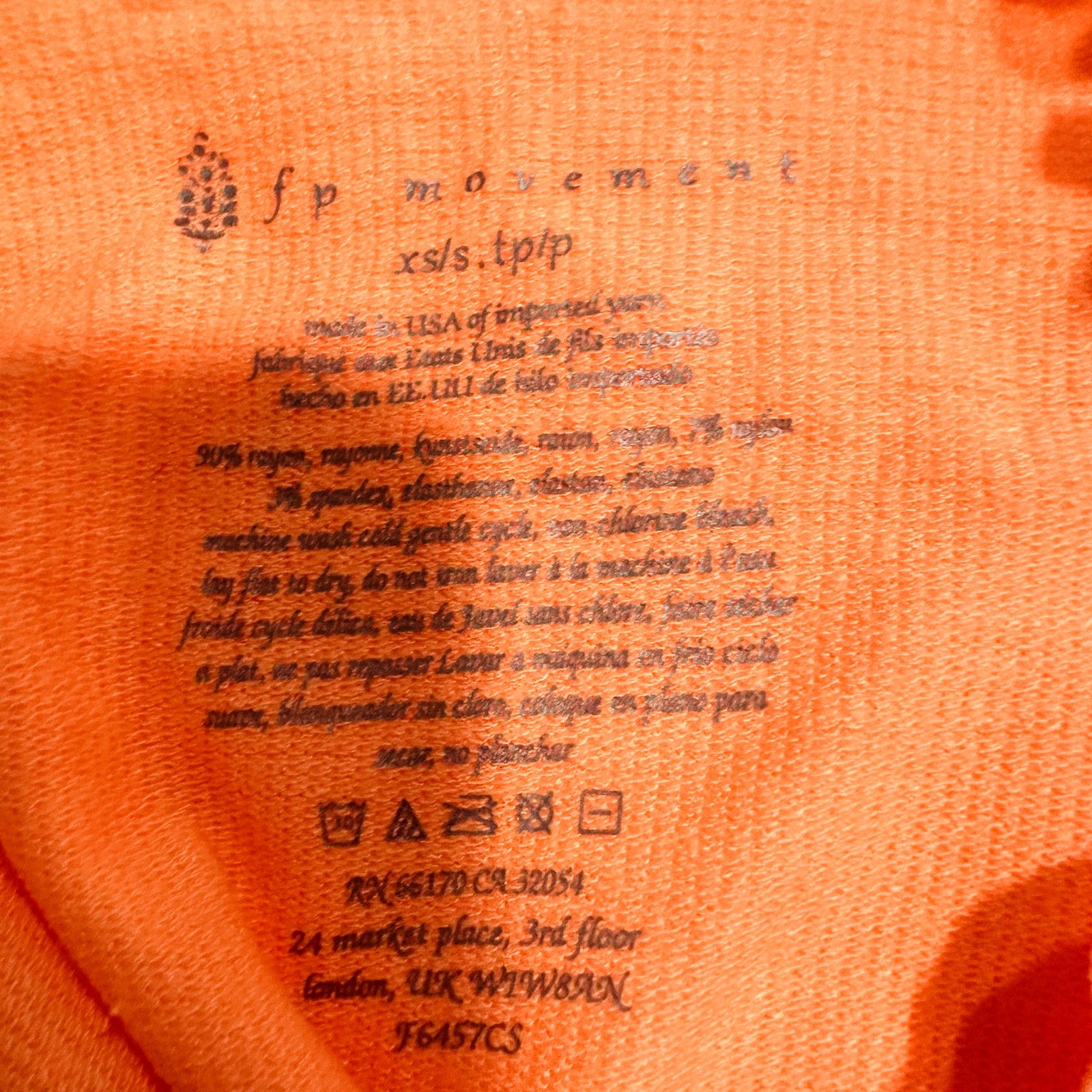 Free People NWOT Madeline Funnel Baby Tee Peach Size XS/S
