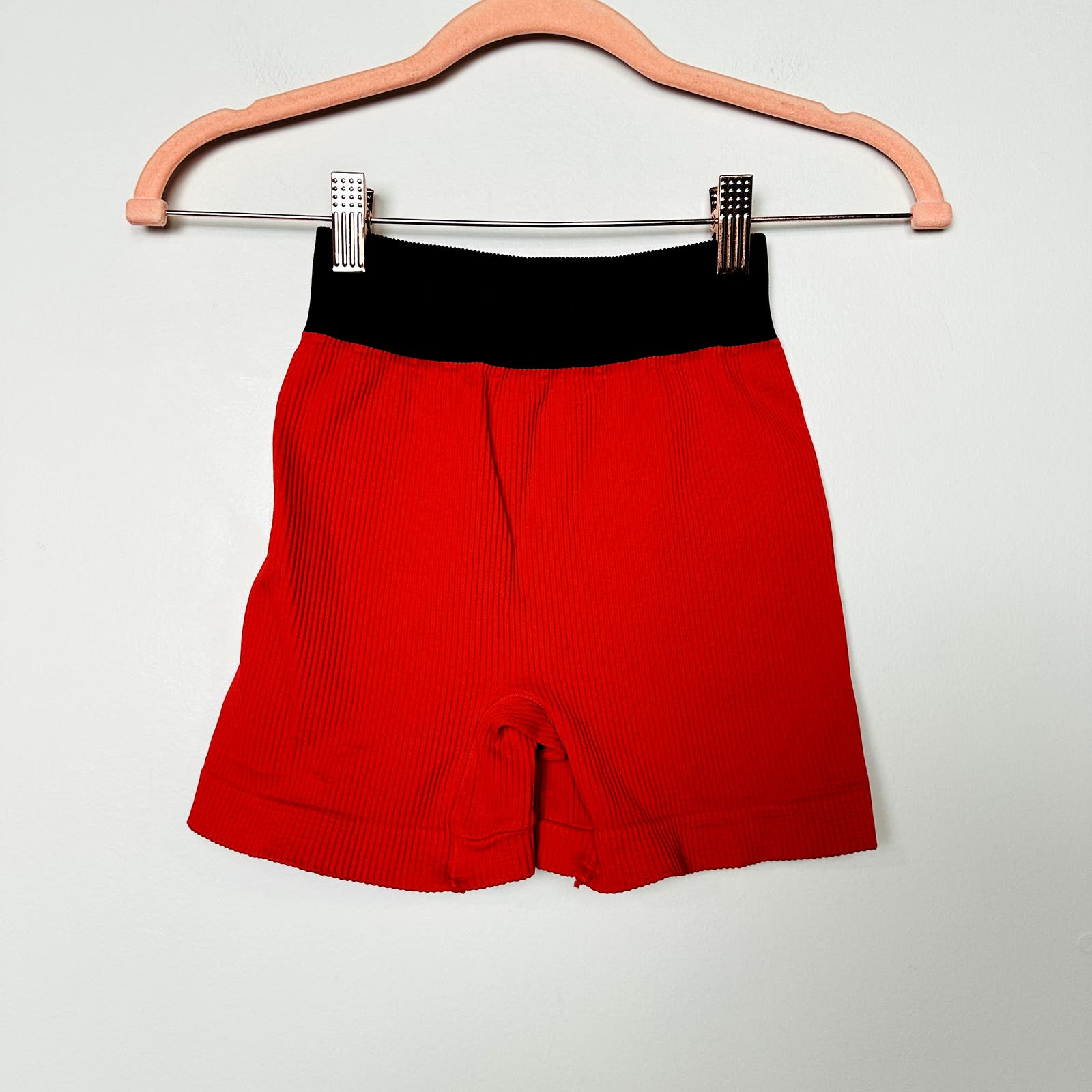 Free People Movement NWOT Red Ribbed Heather Prajna Shorts Size XS/S