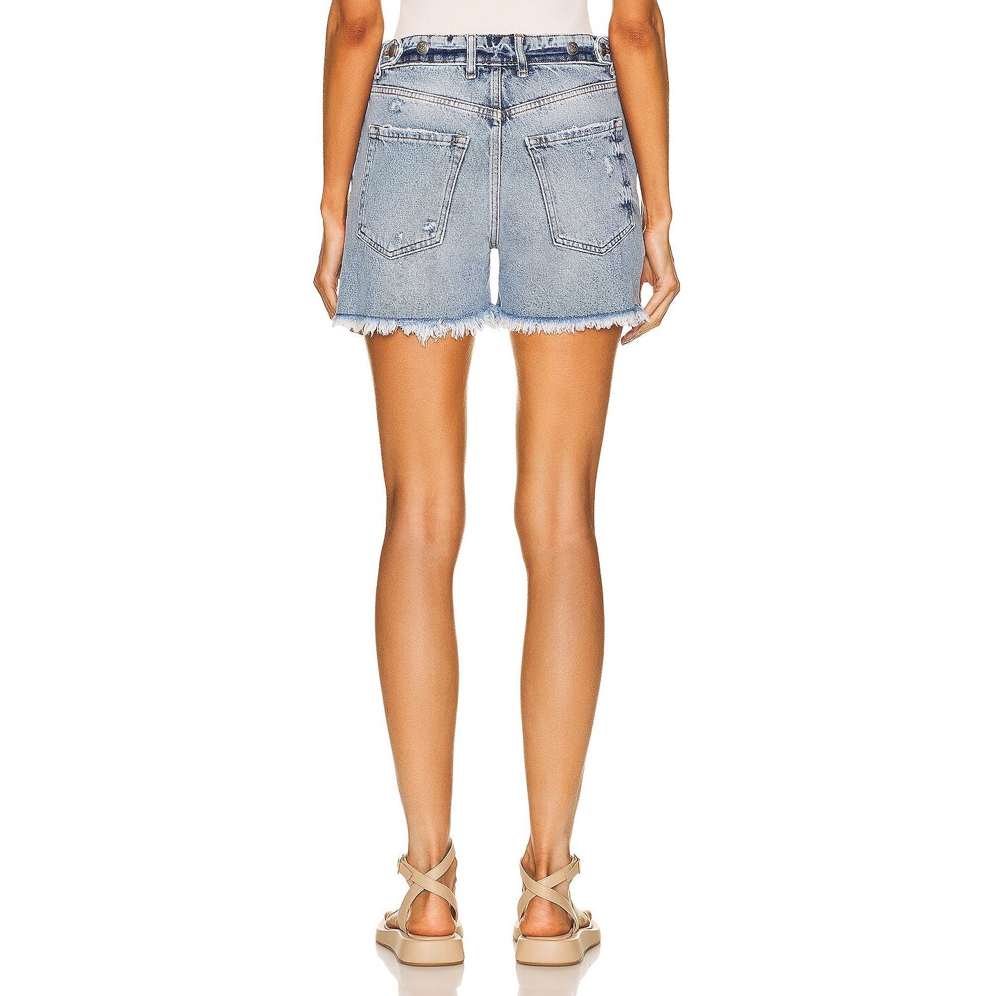 Ser.O.Ya NWT Revolve Sorrento Blue Mia Distressed Short Size 27