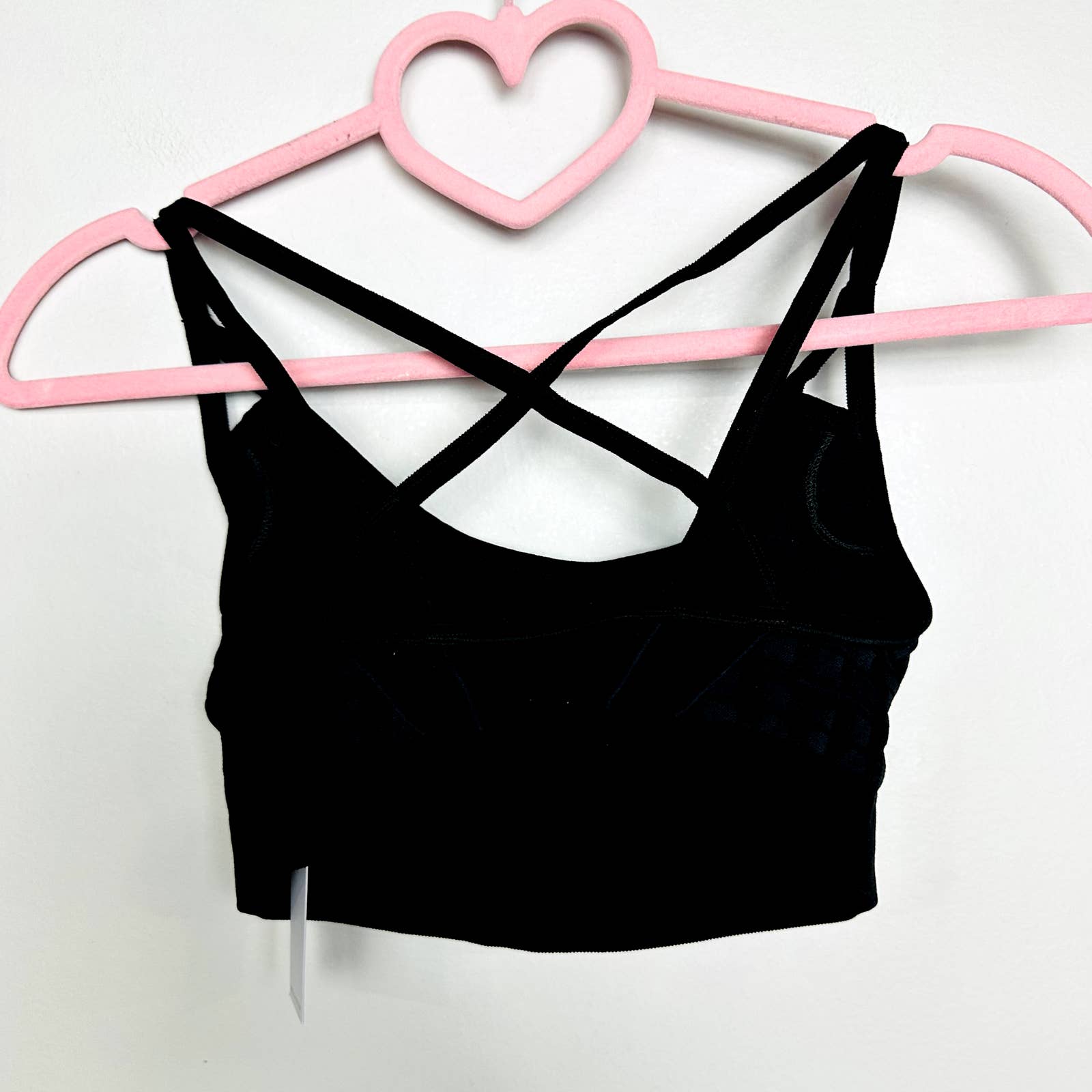 Spiritual Gangster NWT Criss Cross Strappy Activewear Sports Bra Black Size XS/S