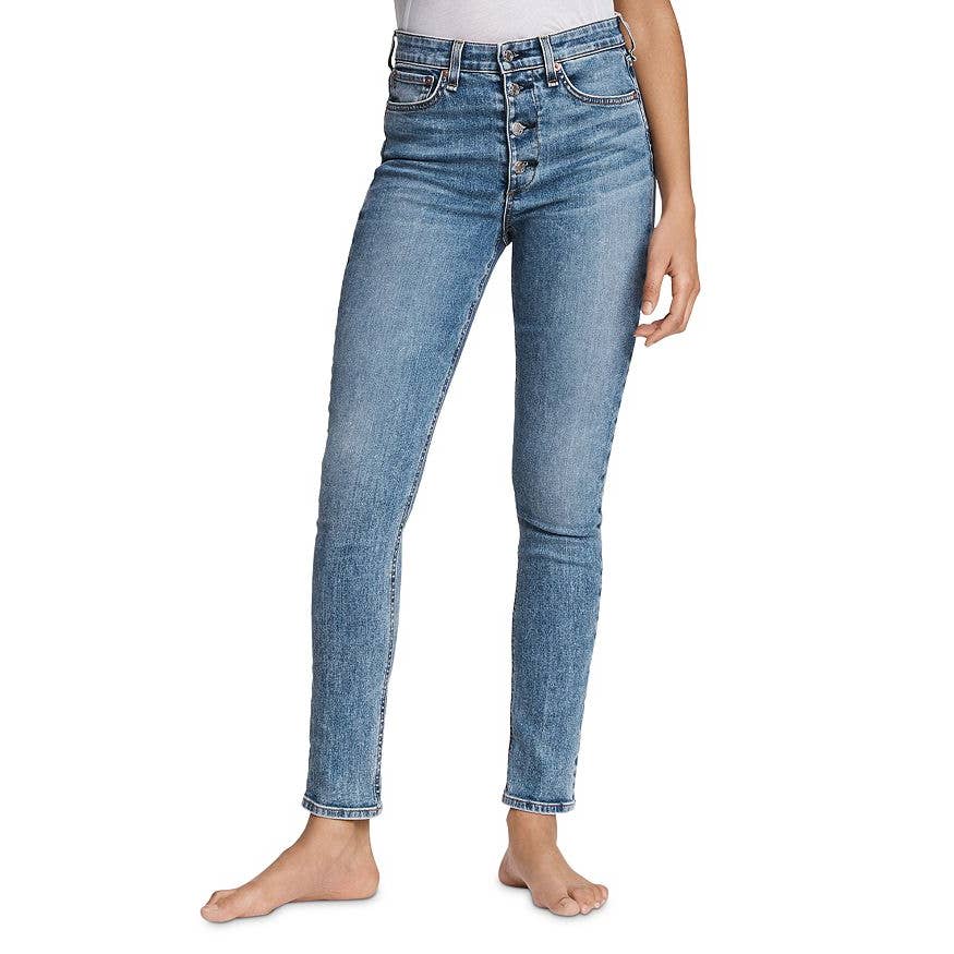rag & bone NWT Nina High Rise Button Fly Skinny Leg Denim Jeans Farrow Size 25
