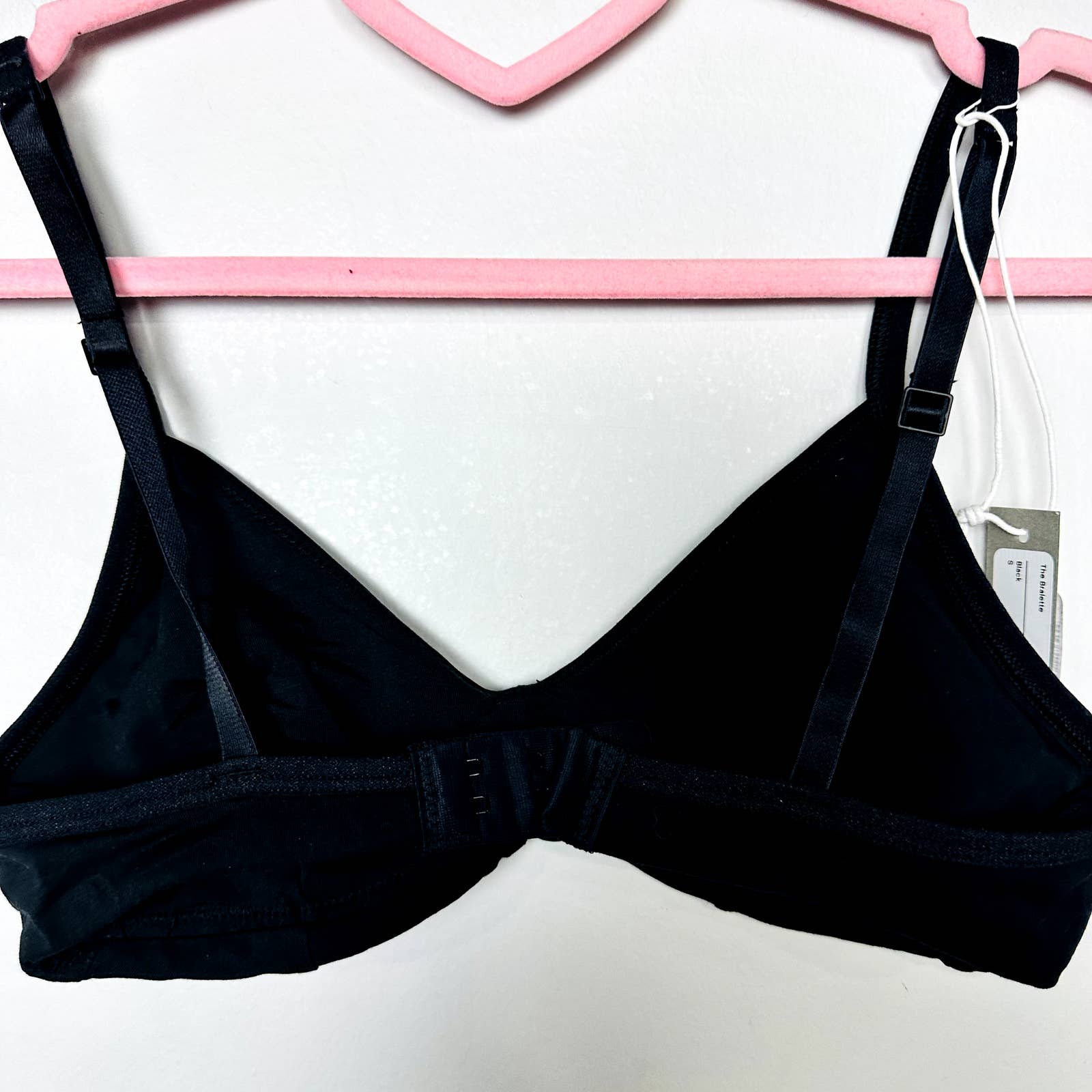 Everlane NWT The Cotton Bralette Unpadded Wireless Soft Supima Bra Black Small