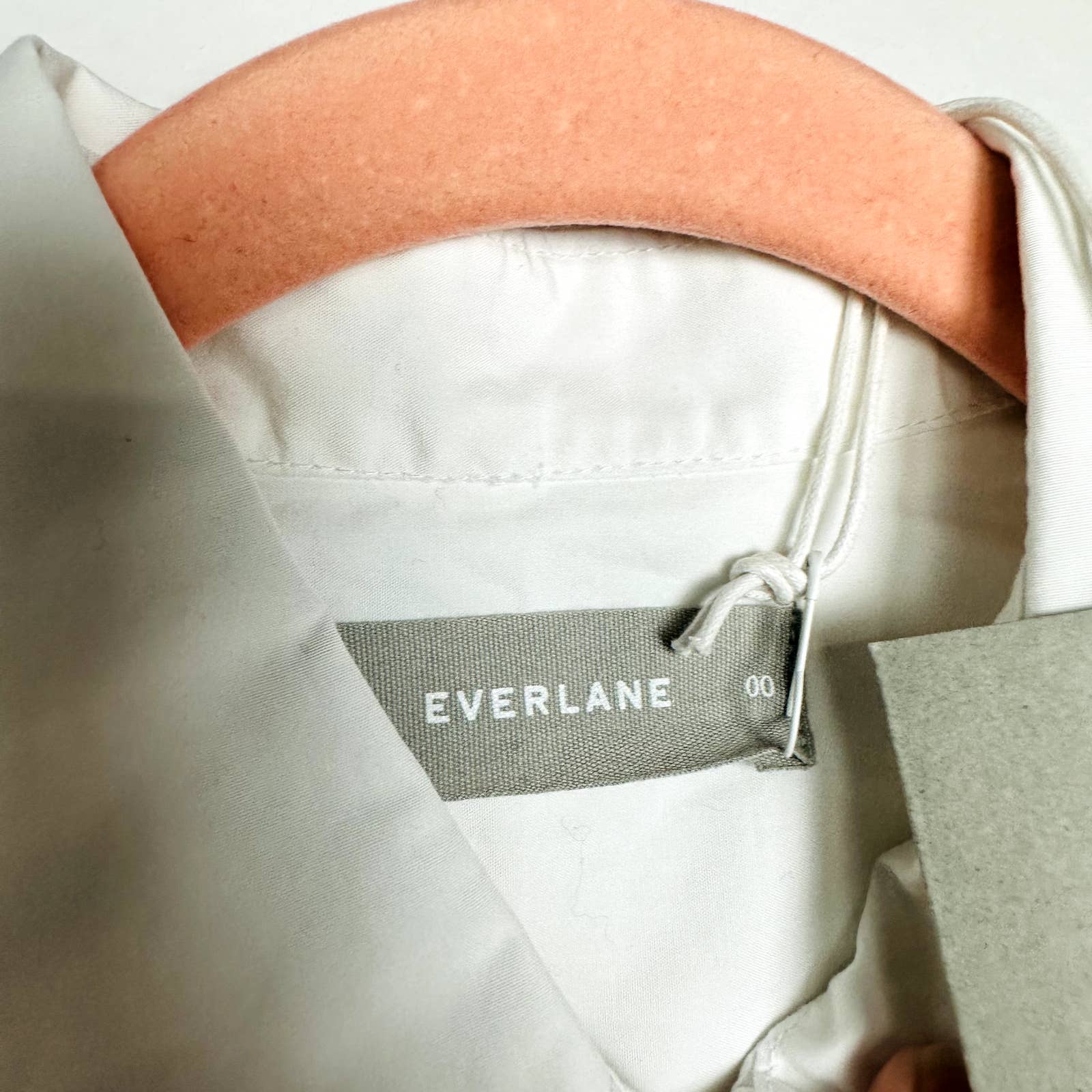 Everlane NWT The Oversized Poplin Long Sleeve Classic Tunic Shirts White Size 00