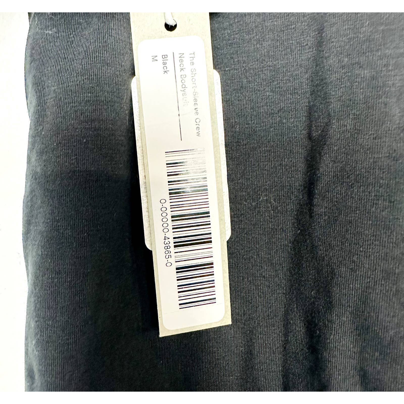 Everlane NWT The Short Sleeve Crew Neck Supima Cotton Bodysuit Black Size Medium