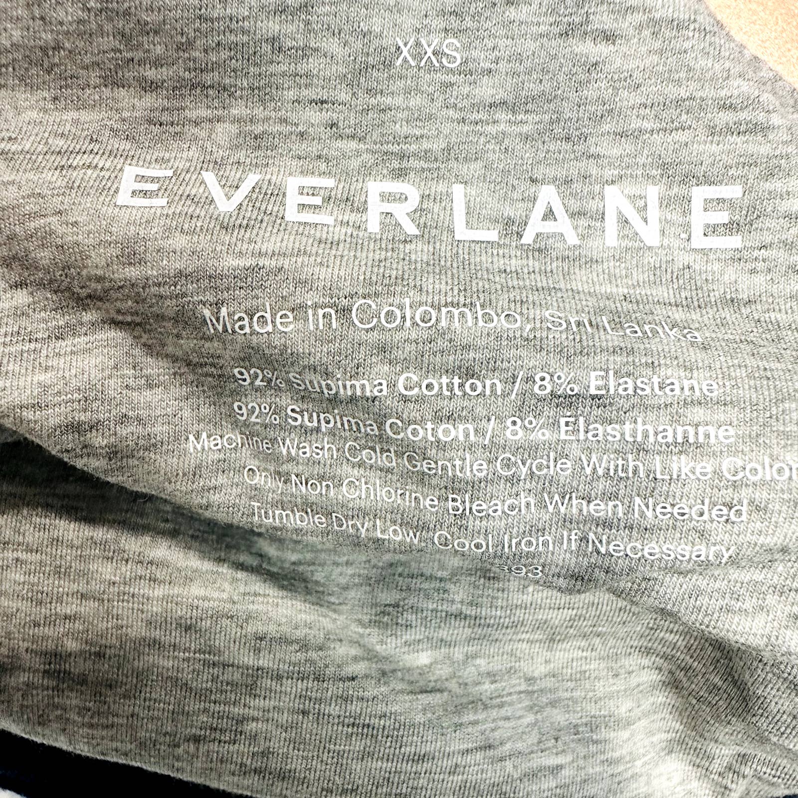 Everlane NWOT The Cotton Scoop Neck Unpadded Tank Bra Heathered Gray Size XXS