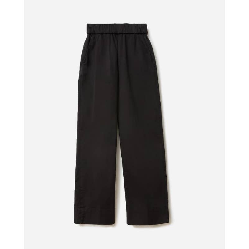 Everlane NWT Straight Leg Lightweight High Waist The Easy Pull On Pants Black 10