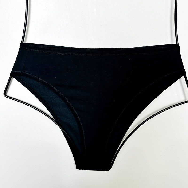 Everlane NWT The High Rise Cheeky Casual Bikini Panty Undies Black Size Small