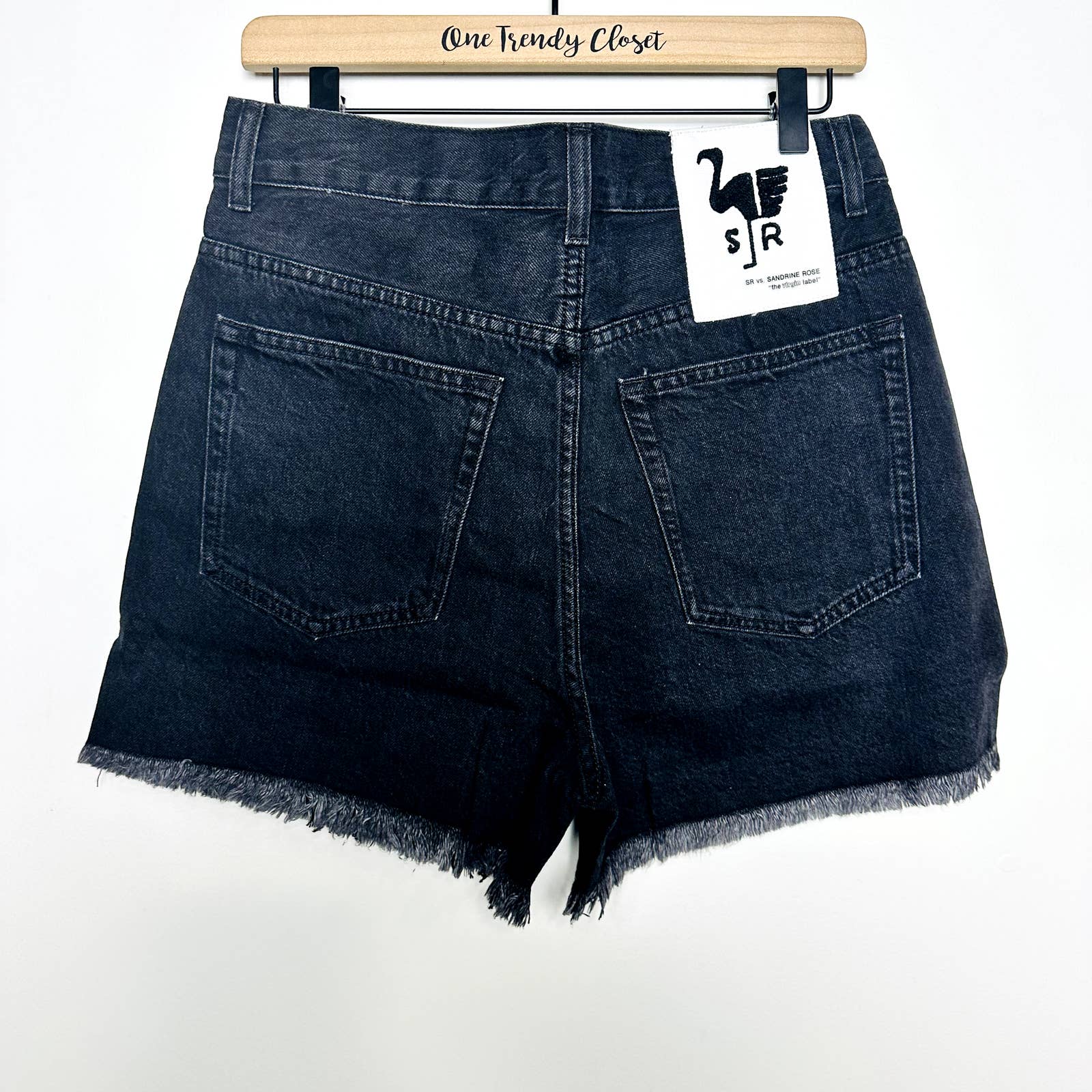 Free People X Sandrine Rose NWT Harem Mid Rise Raw Hem Denim Shorts Rock Size 27