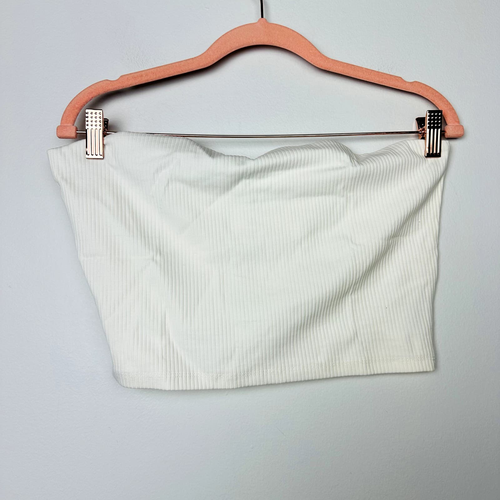 Madewell NWT White Crop Tube Top in Sleekhold Size XL