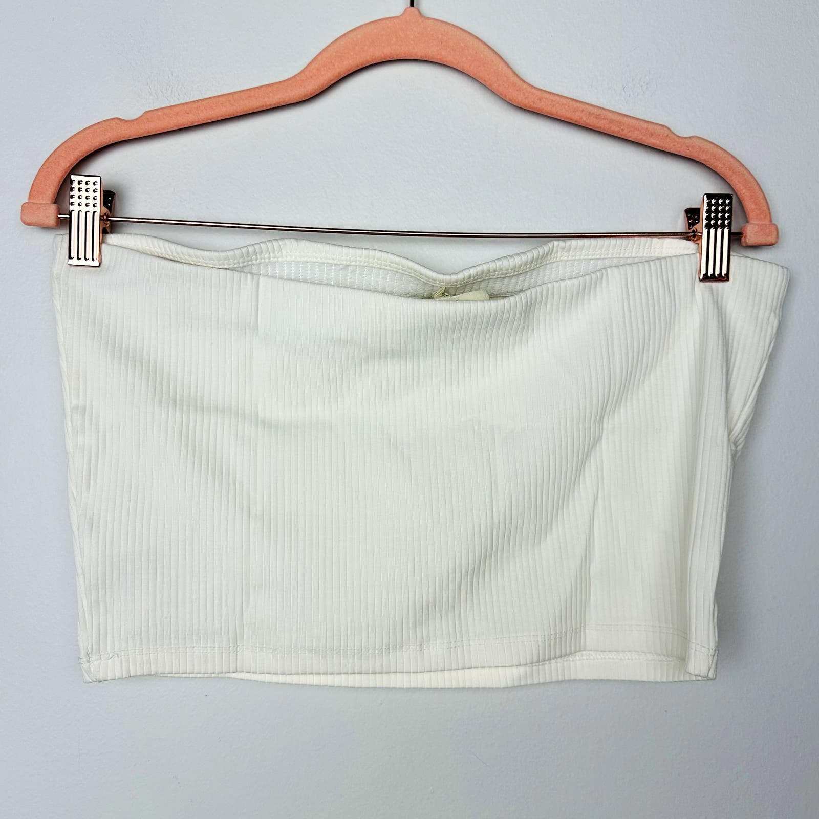 Madewell NWT White Crop Tube Top in Sleekhold Size XL