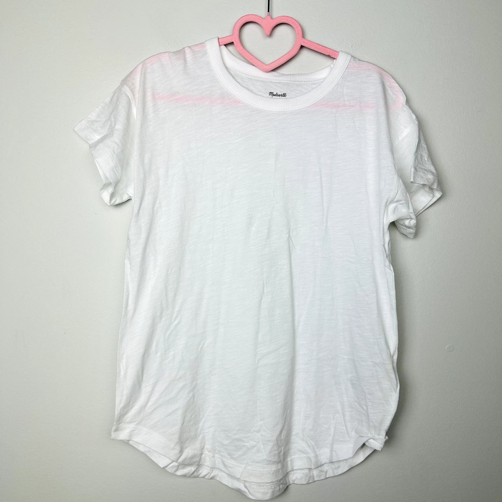 Madewell NWT White Whisper Cotton Crew Neck Tee Size Small