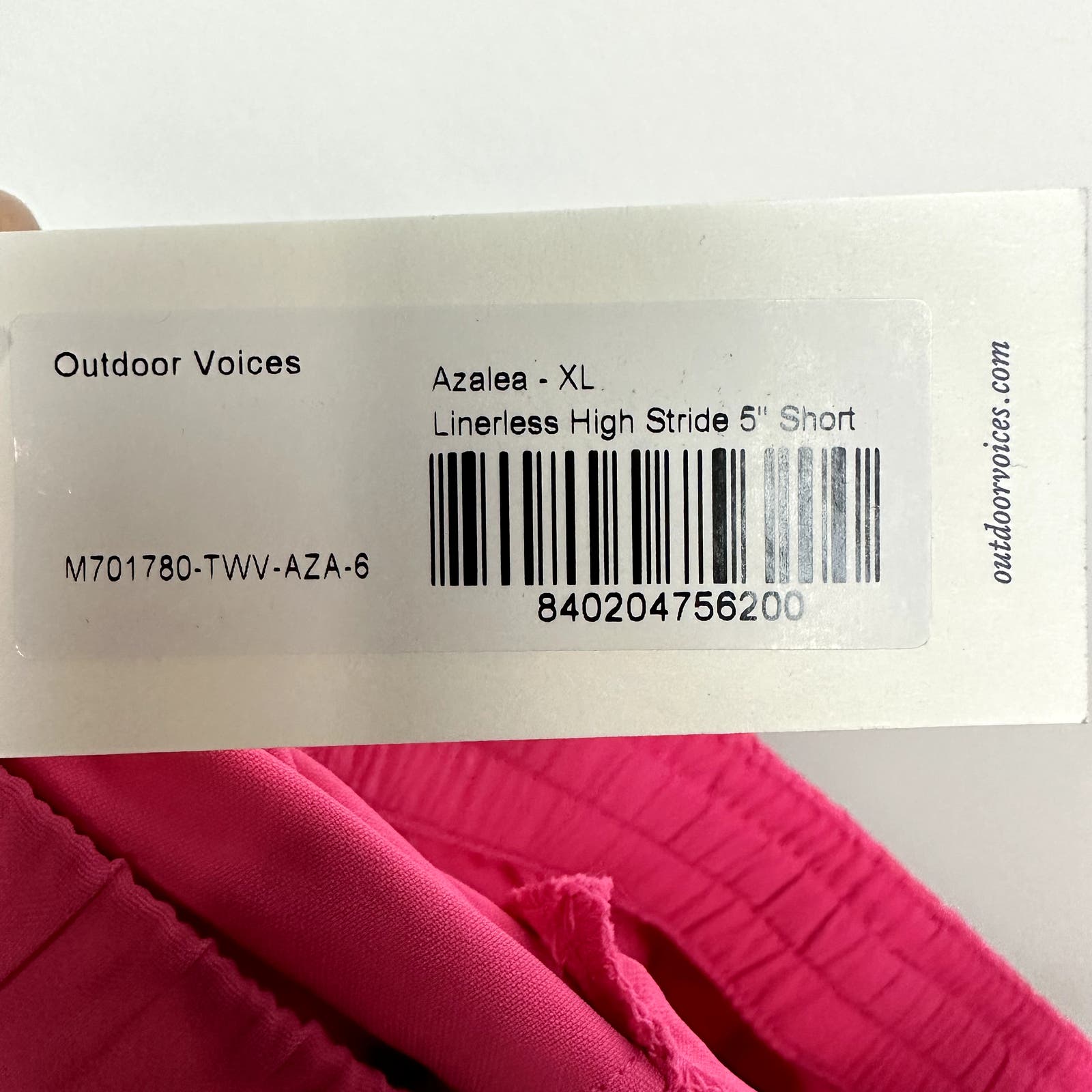 Outdoor Voices NWT Azalea Linerless High Stride 5" Short Size XL