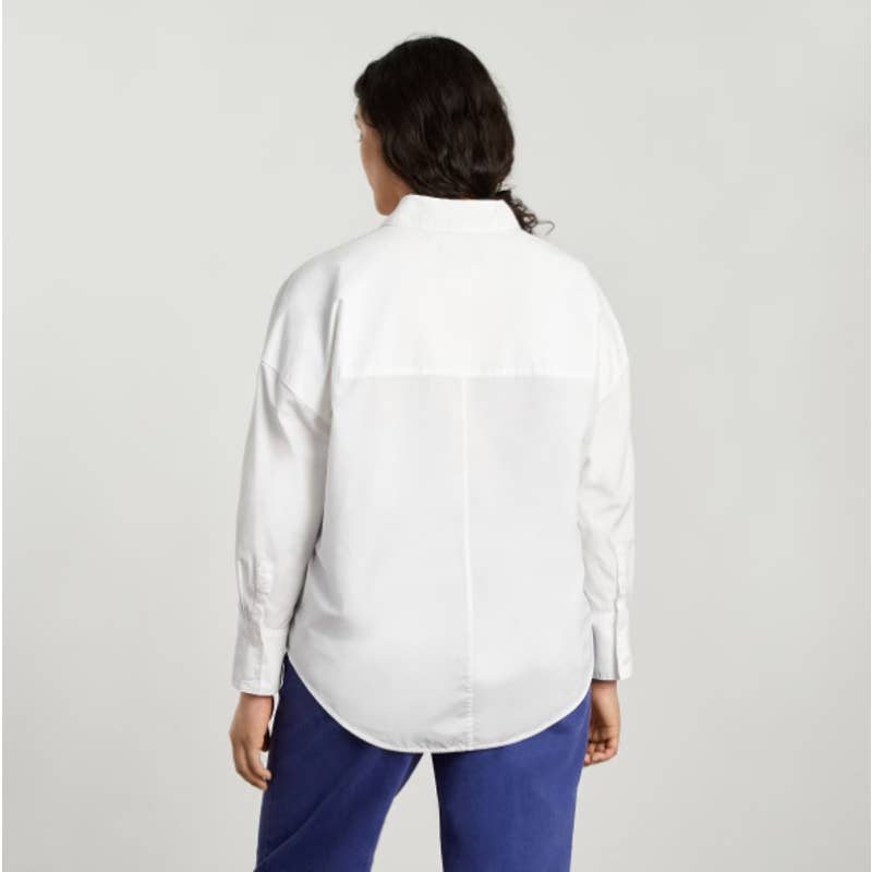 Everlane NWT The Oversized Poplin Long Sleeve Classic Tunic Shirts White Size XS