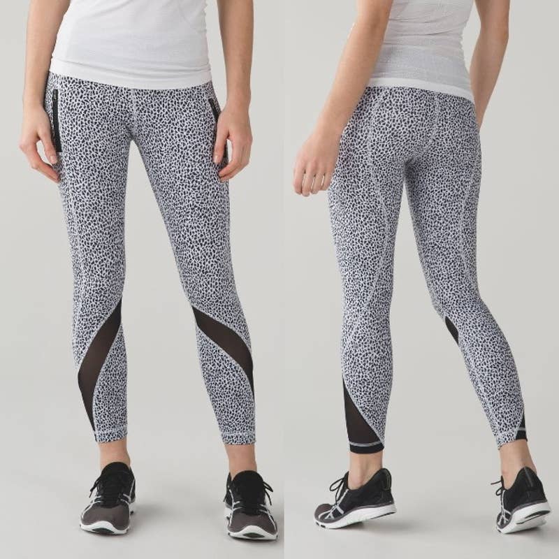 Lululemon Inspire Tight II Mesh Miss Mosaic Cropped Leggings Multi Size 4