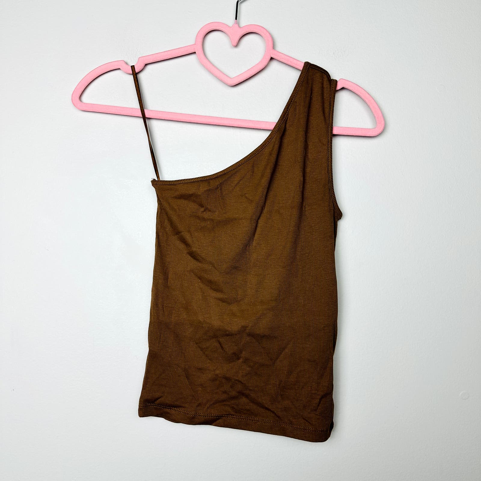 Madewell NWT Stable Brightside Rib One-Shoulder Tank Size XS