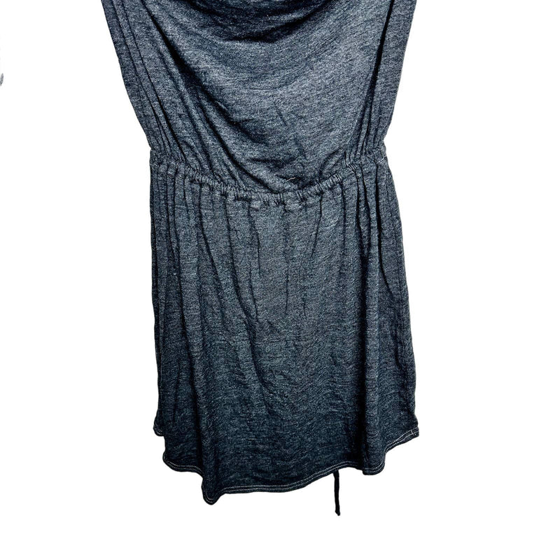 Chaser NWT Triblend Jersey Drape Back Cutout Shirttail Pocket Dress Gray Medium