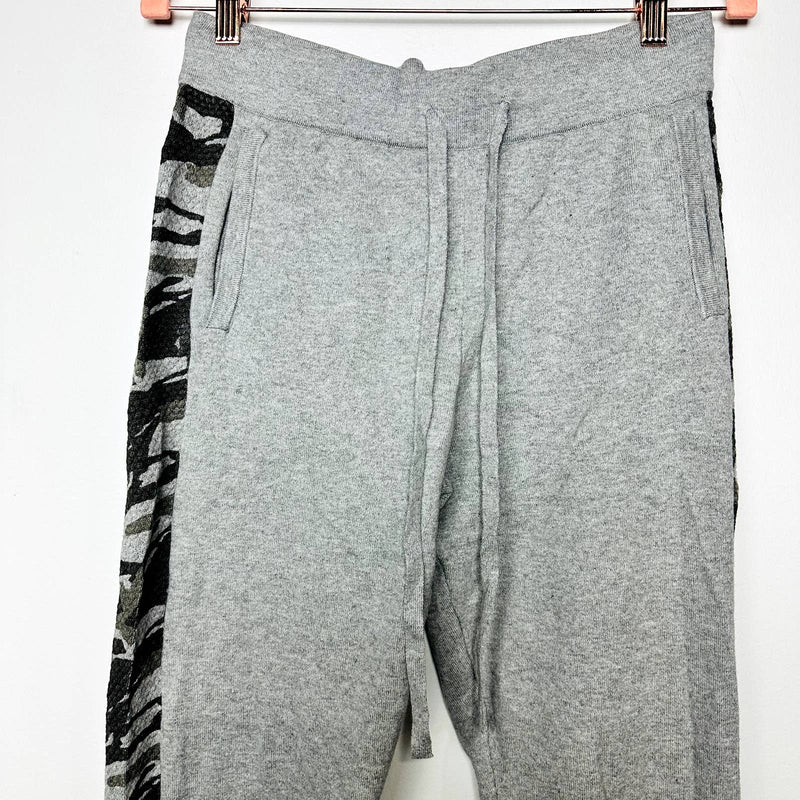 Monrow NWT Camo Contrast Stripe Drawstring Vintage Sweatpants Gray Size Medium