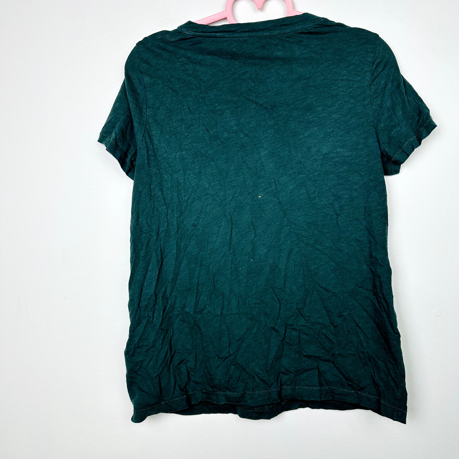 Madewell NWOT Green Whisper Cotton V-Neck Short Sleeve Tee Size Small