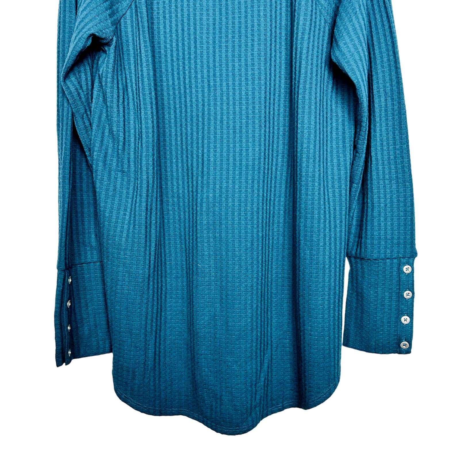 Chaser NWT Long Sleeve Waffle Thermal Shirttail Tunic Sweater Top Lush Sz Medium