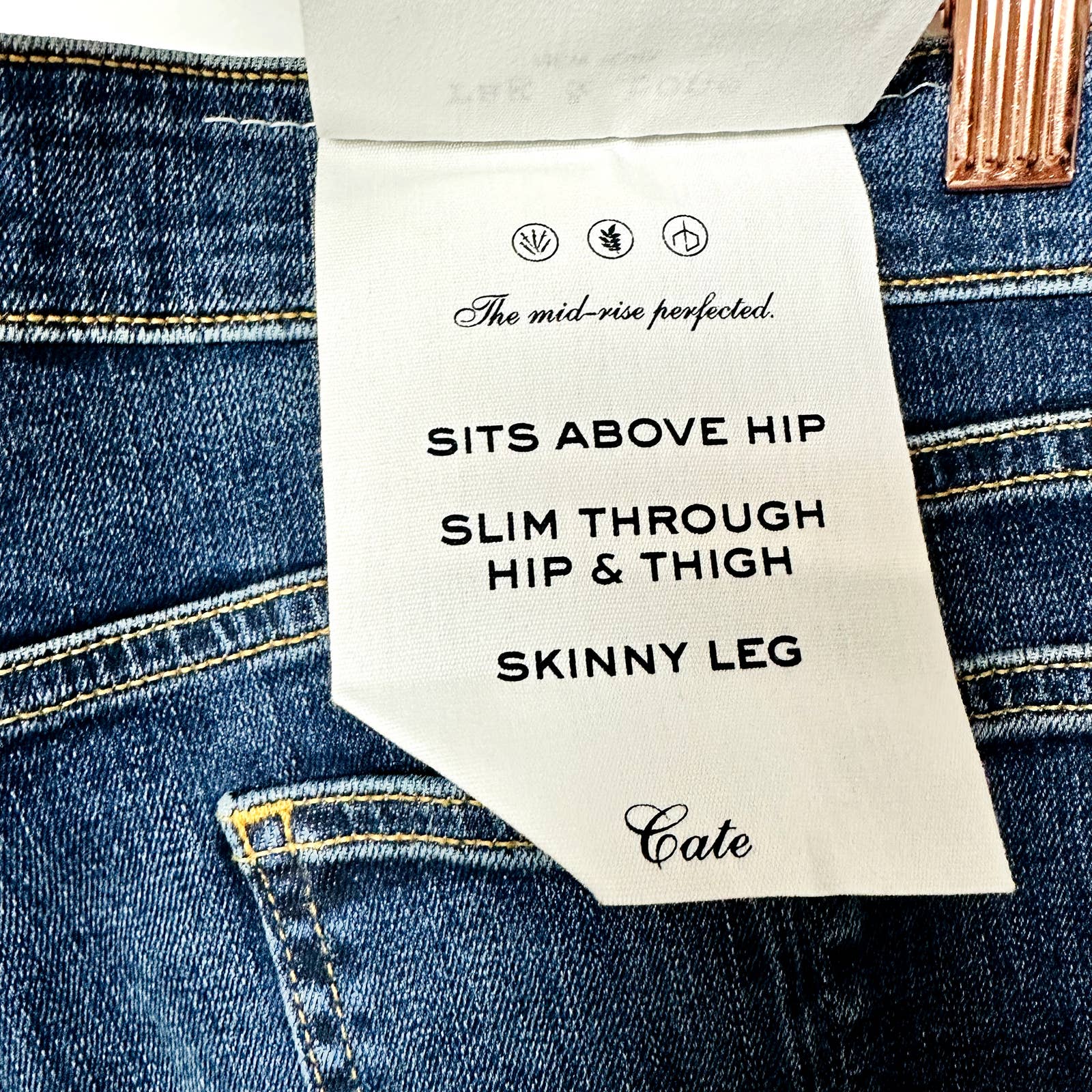 rag & bone NWT Cate Mid-Rise Skinny Slim Fit Ankle Denim Jeans Marigold Size 32