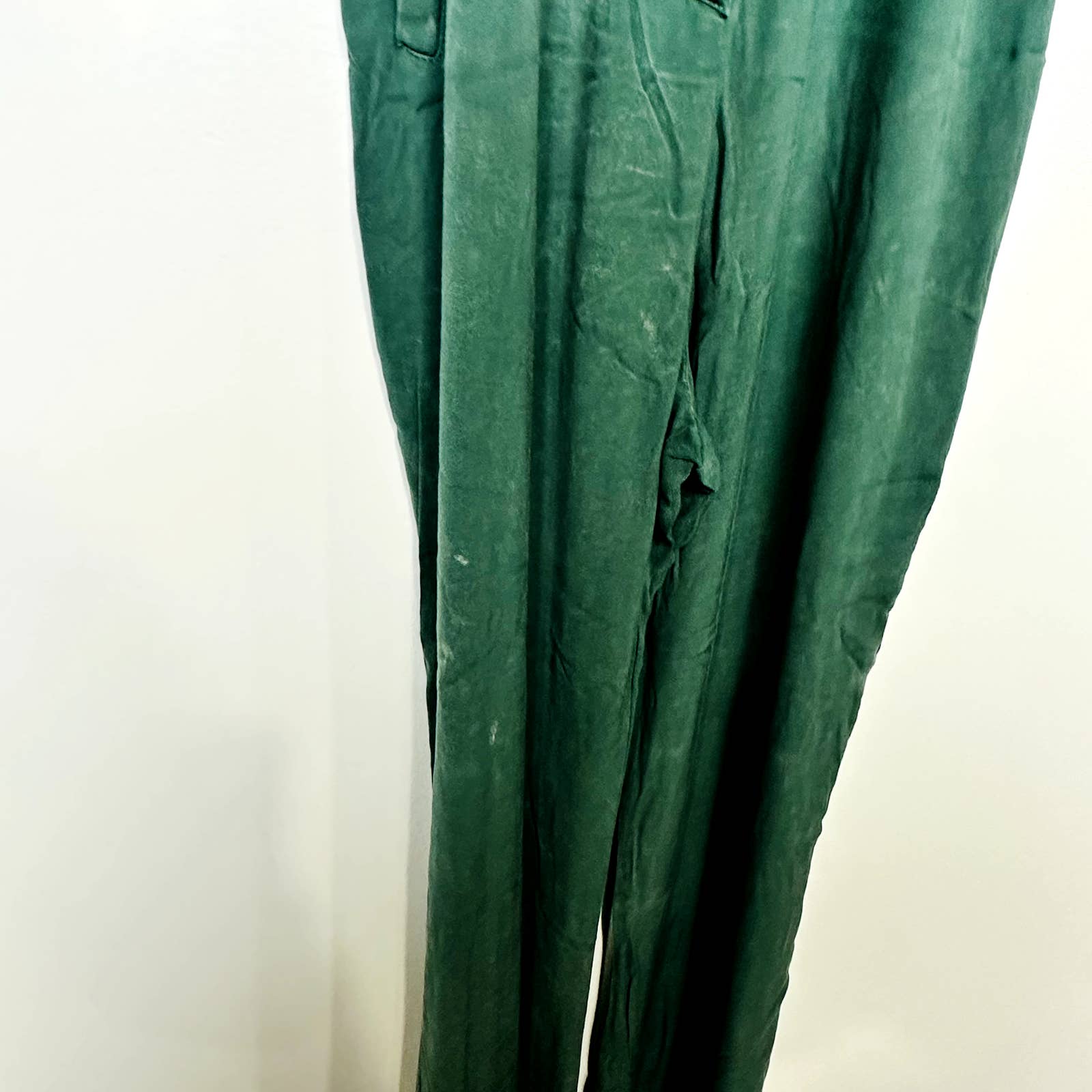 Chaser NWT Button Front Spaghetti Straps Cutout Knot Back Jumpsuit Green Small