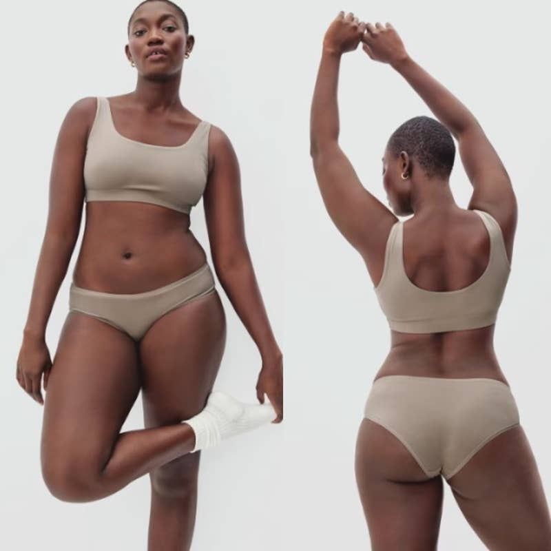 Everlane NWT The Low Rise Cheeky Stretch Bikini Panty Undies Mocha Size Medium