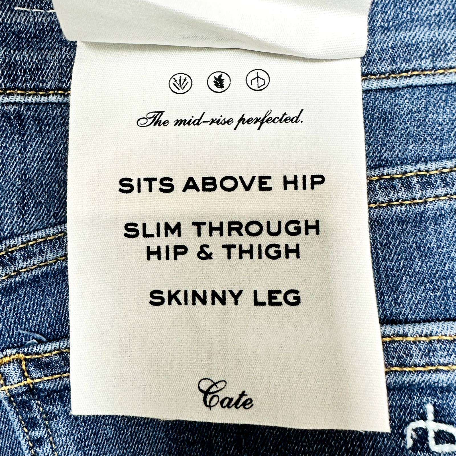 rag & bone NWT Cate Mid-Rise Raw Hem Skinny Leg Ankle Denim Jeans Juni Size 28