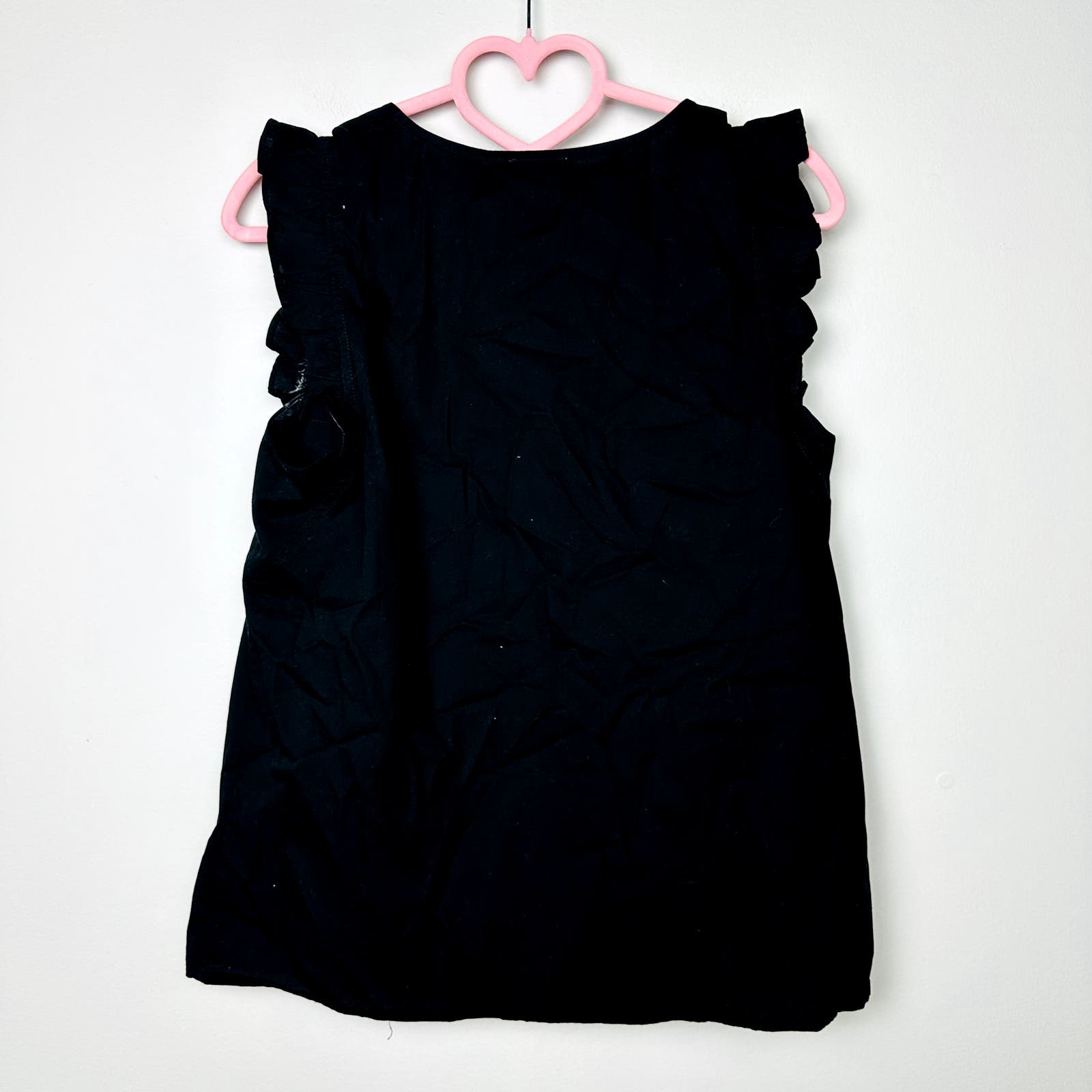 J. Crew Factory NWT Black Sleeveless V-Neck Ruffle Top Size Small