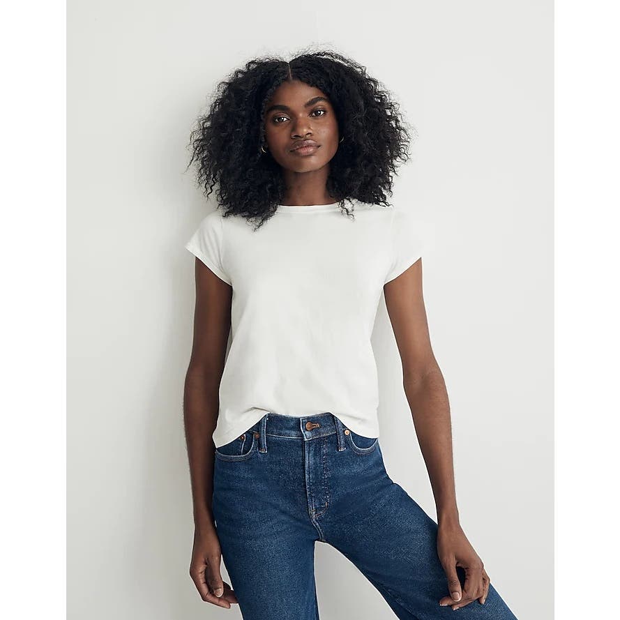 Madewell NWT White Softfade Cotton Perfect Vintage Tee White Size XL
