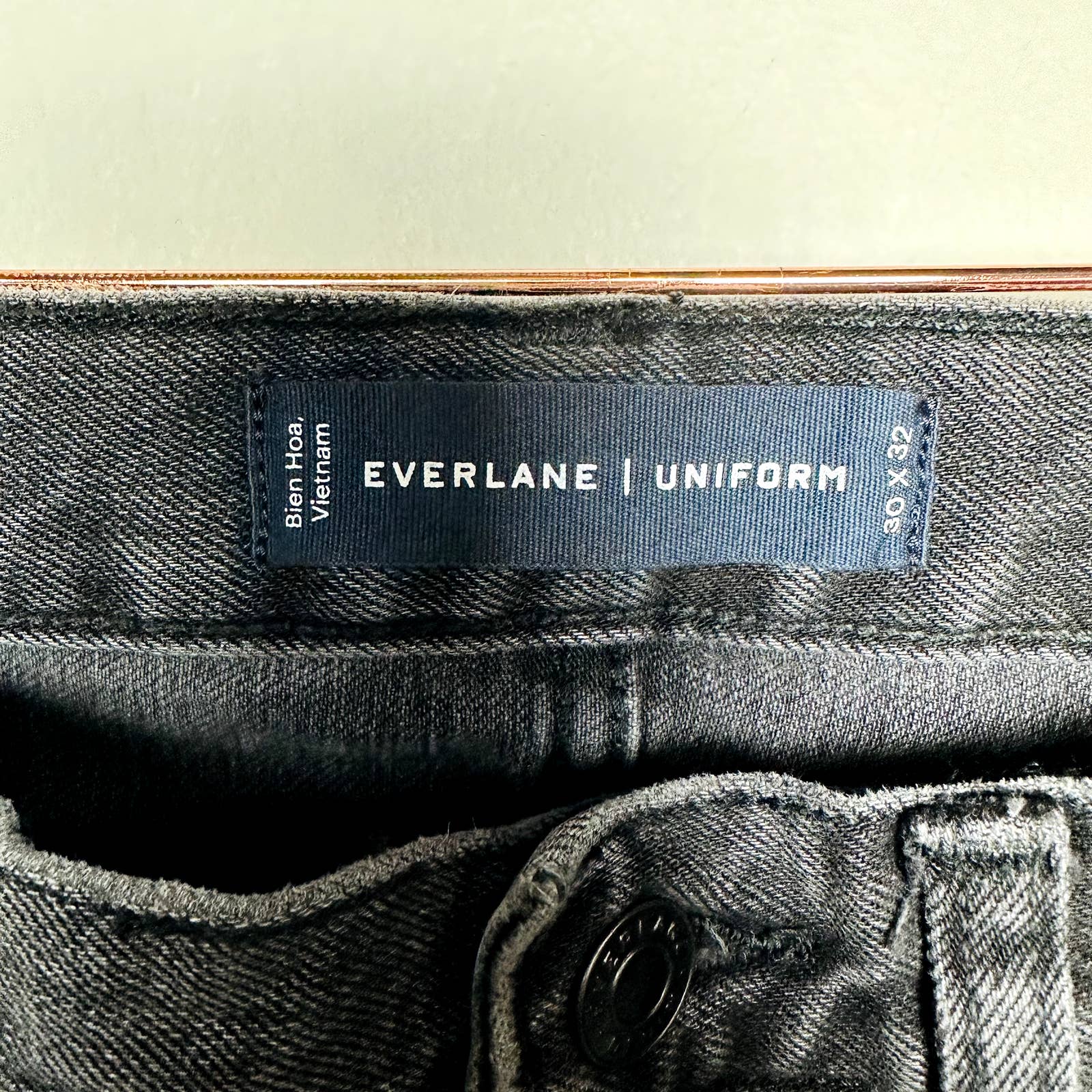 Everlane NWOT Uniform The Skinny Fit Business Casual Jeans Washed Black Sz 30x32