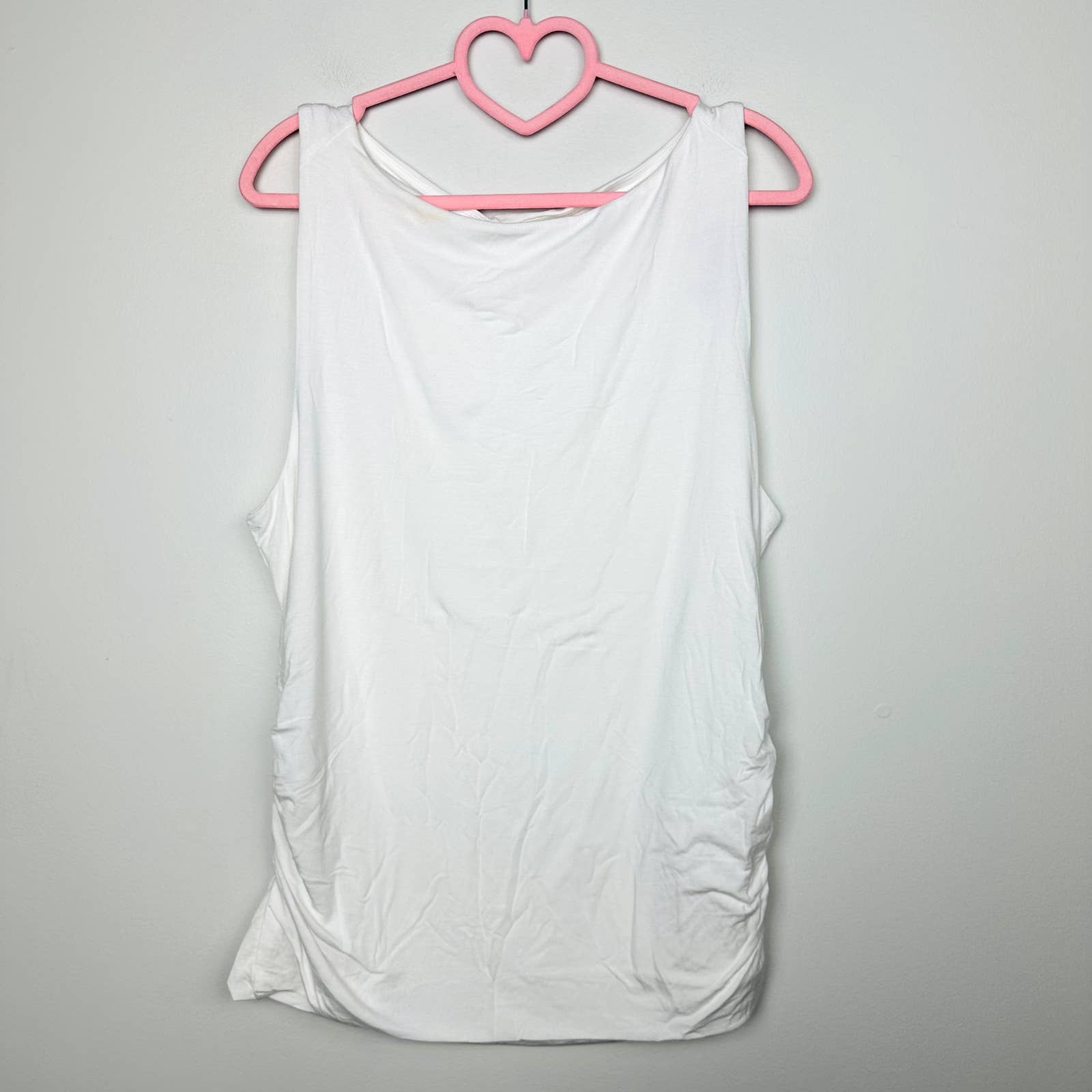 J. Crew NWT White Sleeveless FormKnit Shell Tank Top Size XL