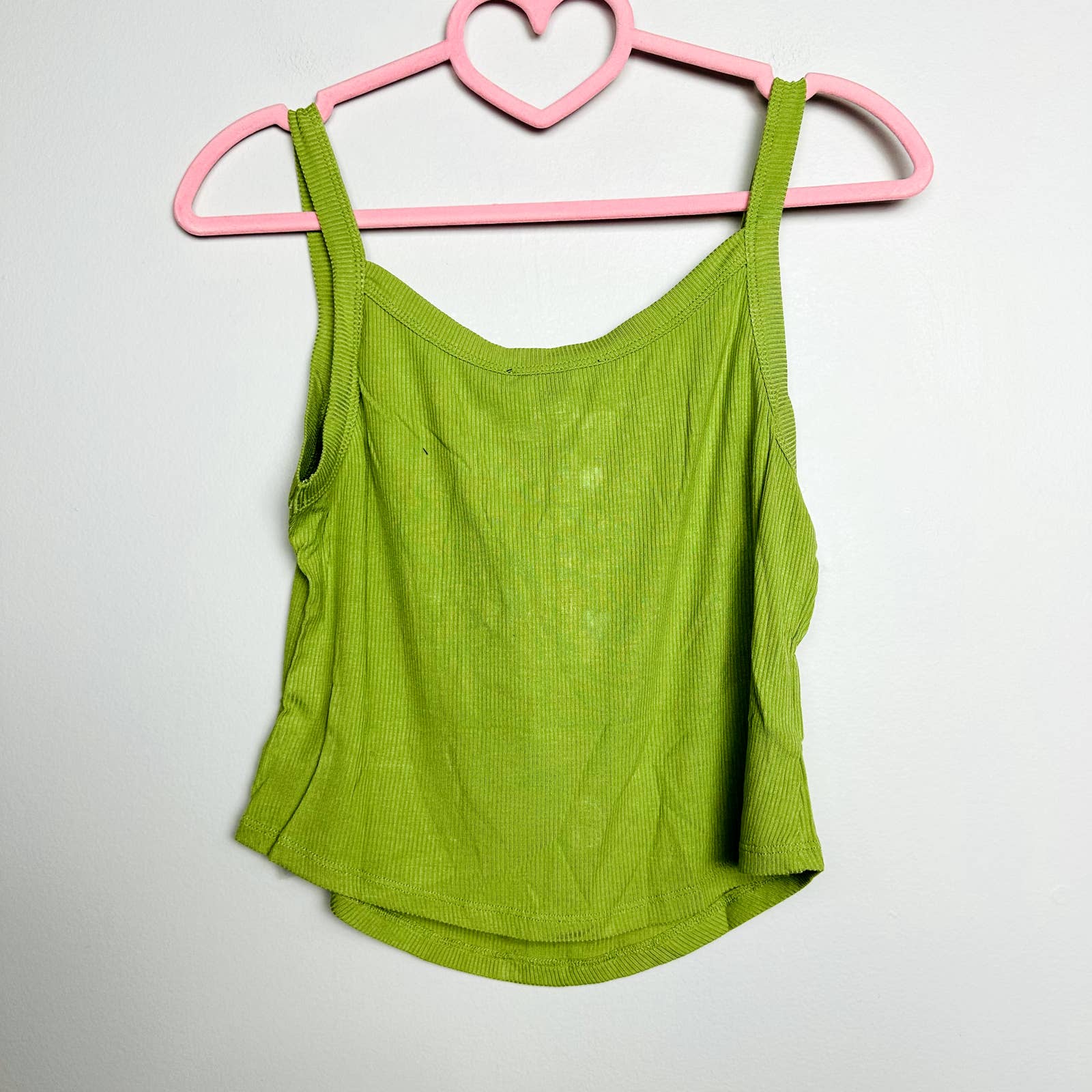 Lulus NWT Simply The Best Button-Front Ribbed Knit Henley Tank Top Green Large