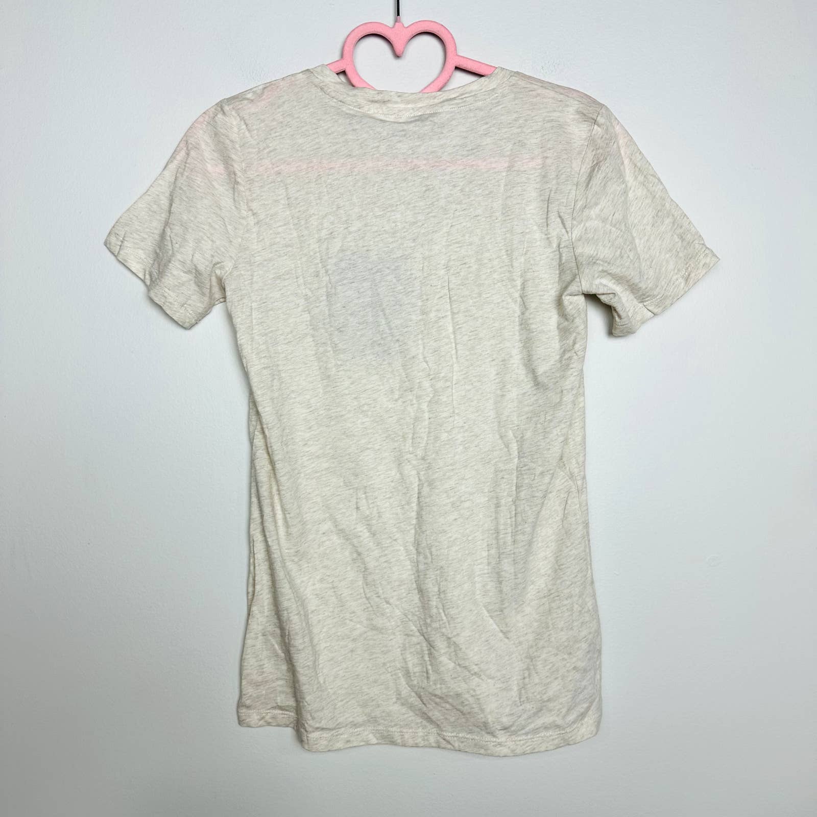 Everlane NWT The Organic Cotton V-Neck Tee Classic Casual Shirt Heathered Oat XS