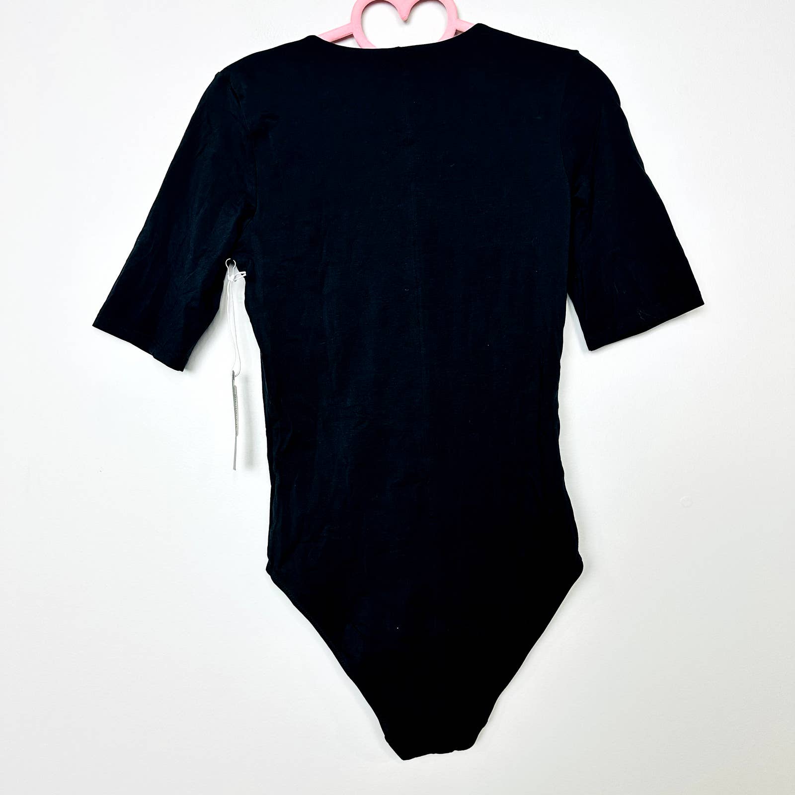 Everlane NWT The Short Sleeve Crew Neck Supima Cotton Bodysuit Black Size Small