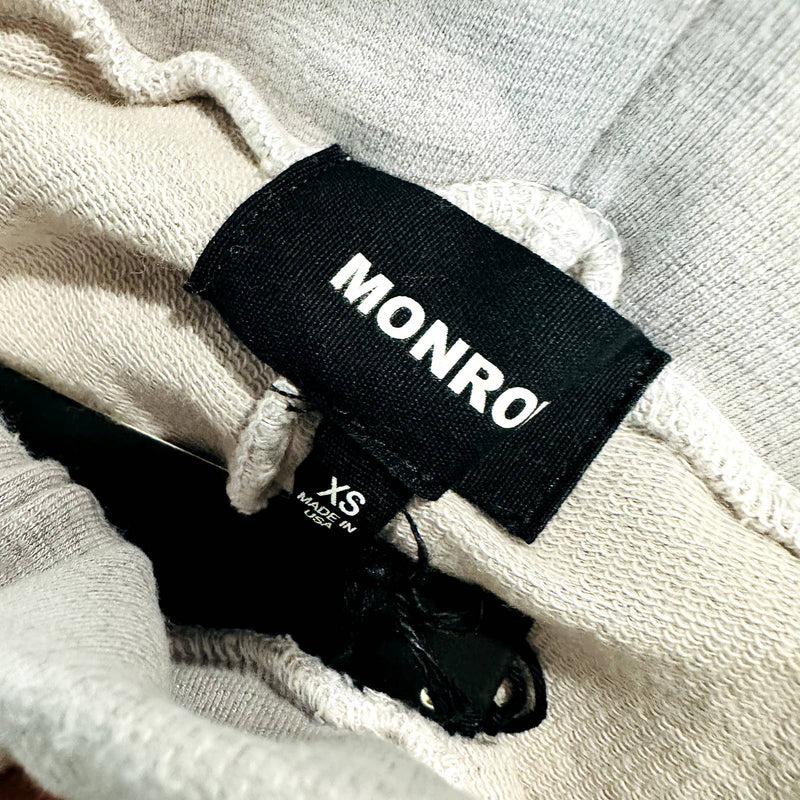 Monrow NWT Terry Cloth Drawstring Pull-On Vintage Sporty Jogger Chalk Size XS