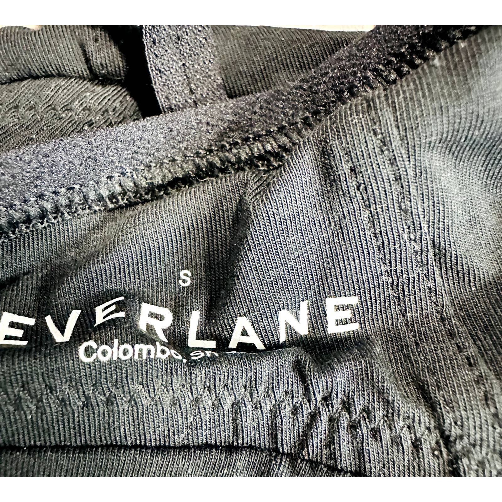 Everlane NWT The Cotton Bralette Unpadded Wireless Soft Supima Bra Black Small