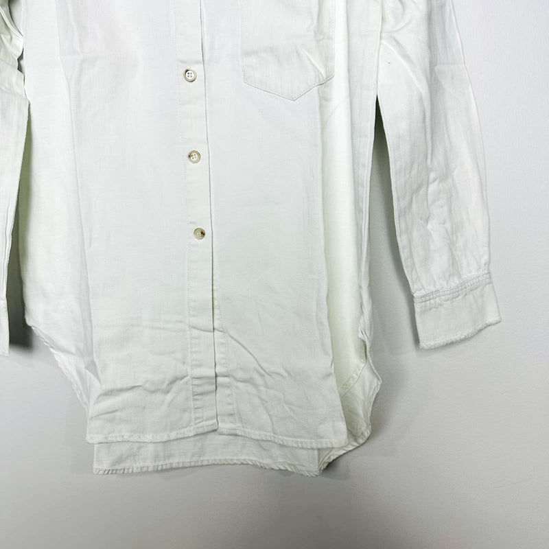 Free People X Sandrine Rose NWT Mandarin Button Up Tunic Chambray Top Dust