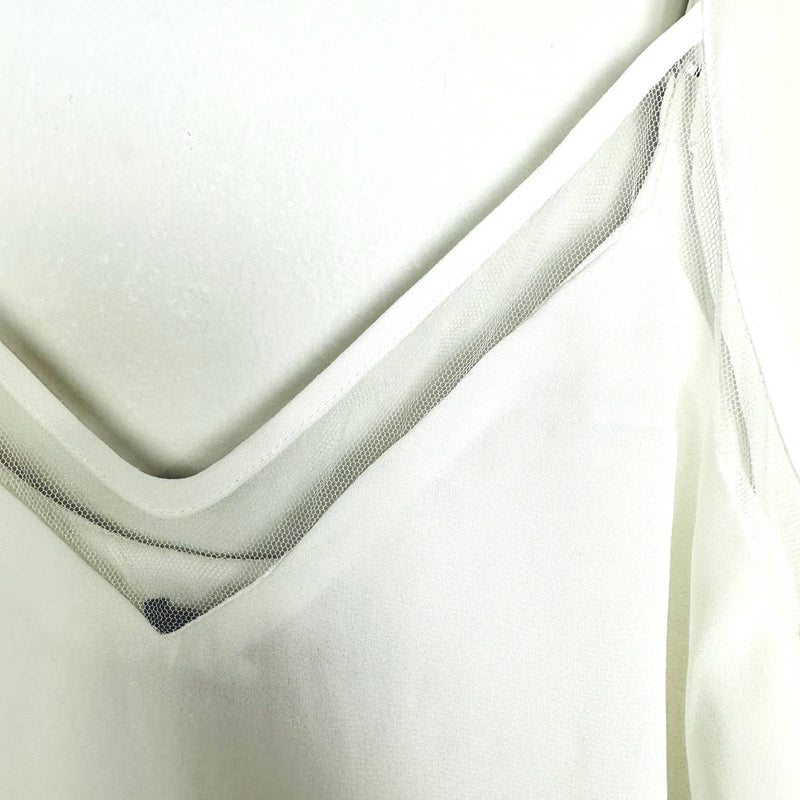 Lulus NWT Sweet Fling White Mesh Adjustable Straps Tunic Tank Top White