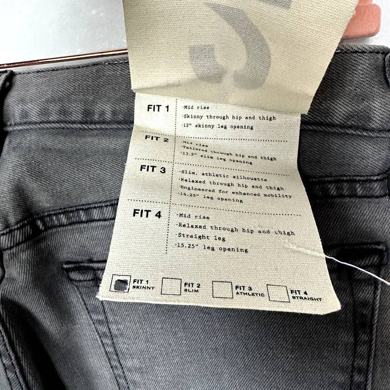 rag & bone NWT Fit 2 Slim Classic Button Fly Stretch Denim Skinny Jeans Greyson