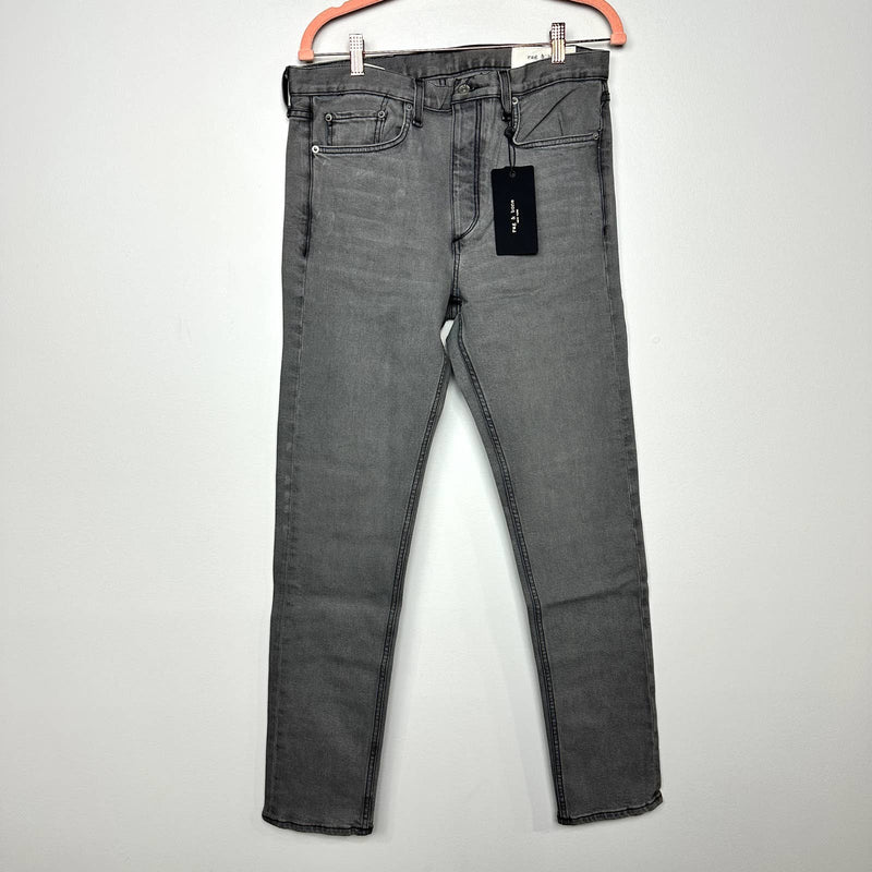 rag & bone NWT Fit 2 Slim Classic Button Fly Stretch Denim Skinny Jeans Greyson