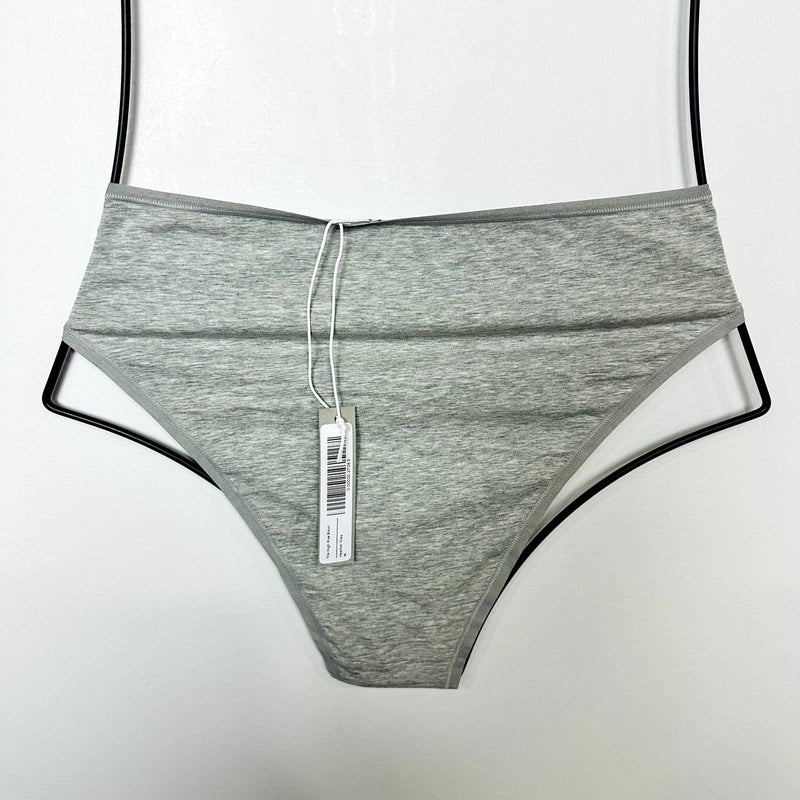 Everlane NWT The High Rise Cheeky Bikini Panty Undies Heathered Gray Size Medium