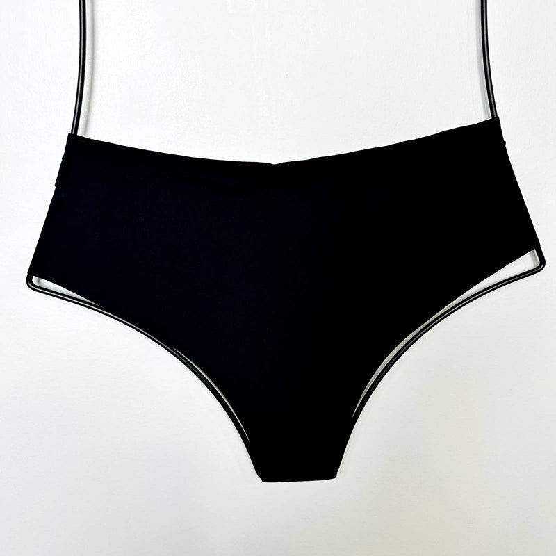 Everlane NWT The Invisible High-Rise Undies Seamless Thong Panty Black Sz Large