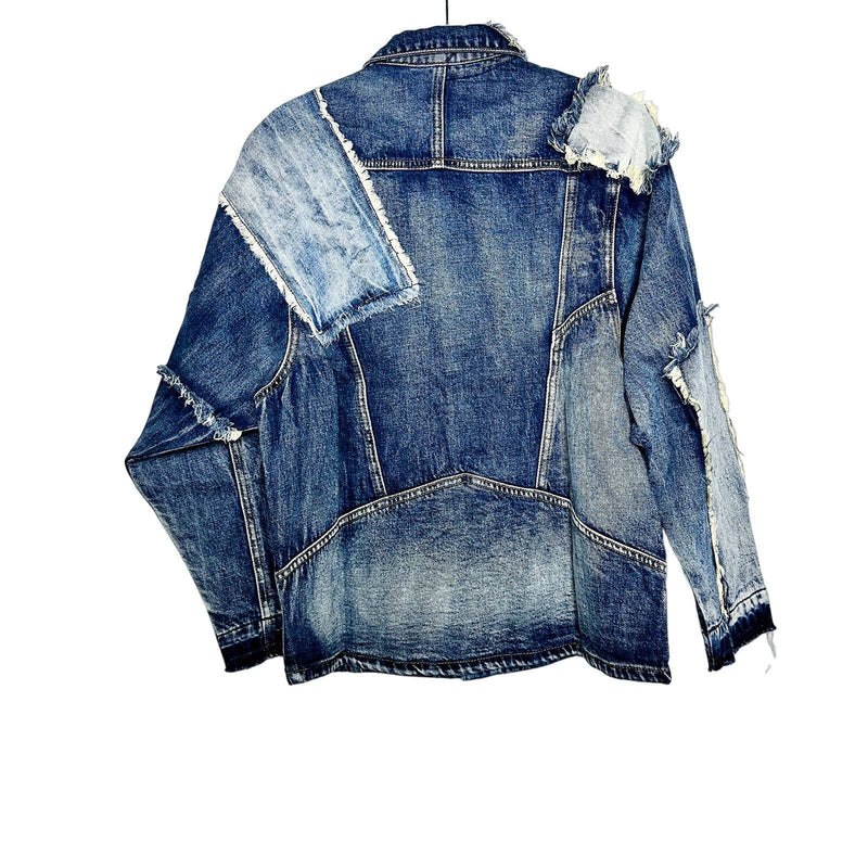 Free People X Sandrine Rose NWT Patchwork Denim Trucker Jacket LA70